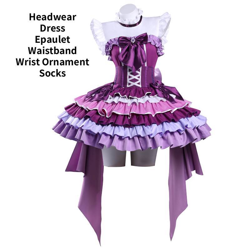 Costume Cosplay Puella Magi Madoka Magica en Tissu Satiné Pour les Fans de Jeu de Rôle Anime