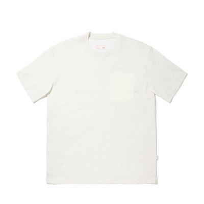 T Shirts Unisex Heather Gray White/Champagne White Crew Neck Moderate Straight Fit AHSV799-2