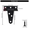 Professional T Hinges Rustproof Shed Hinges for Outdoor Gate Heavy Duty Metal Hardware Simple Install for Sheds & Barns