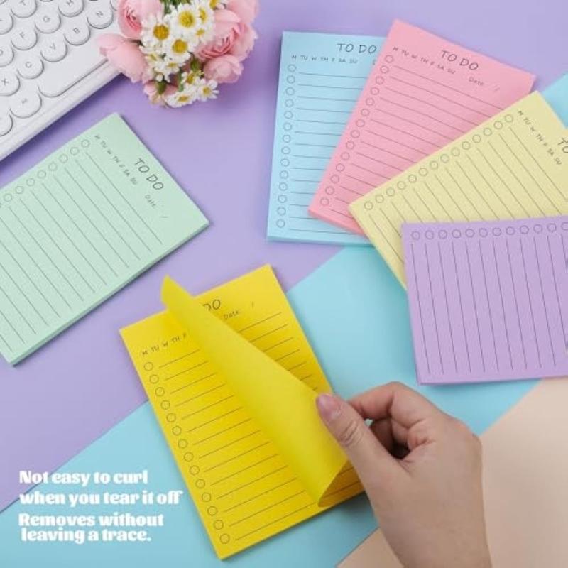 Colorful Note Paper 360Sheets 6x4Inch Adhesive Note Pad Notes Paper Lined Pocket Notepads for Writing Journaling