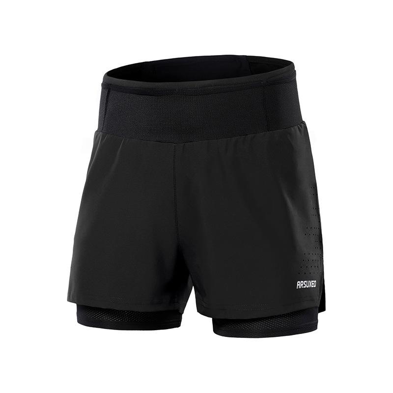 Men's Quick-Dry Breathable Outdoor Running Shorts with Multifunctional Pockets, Loose Fit, Anti-Exposure Design