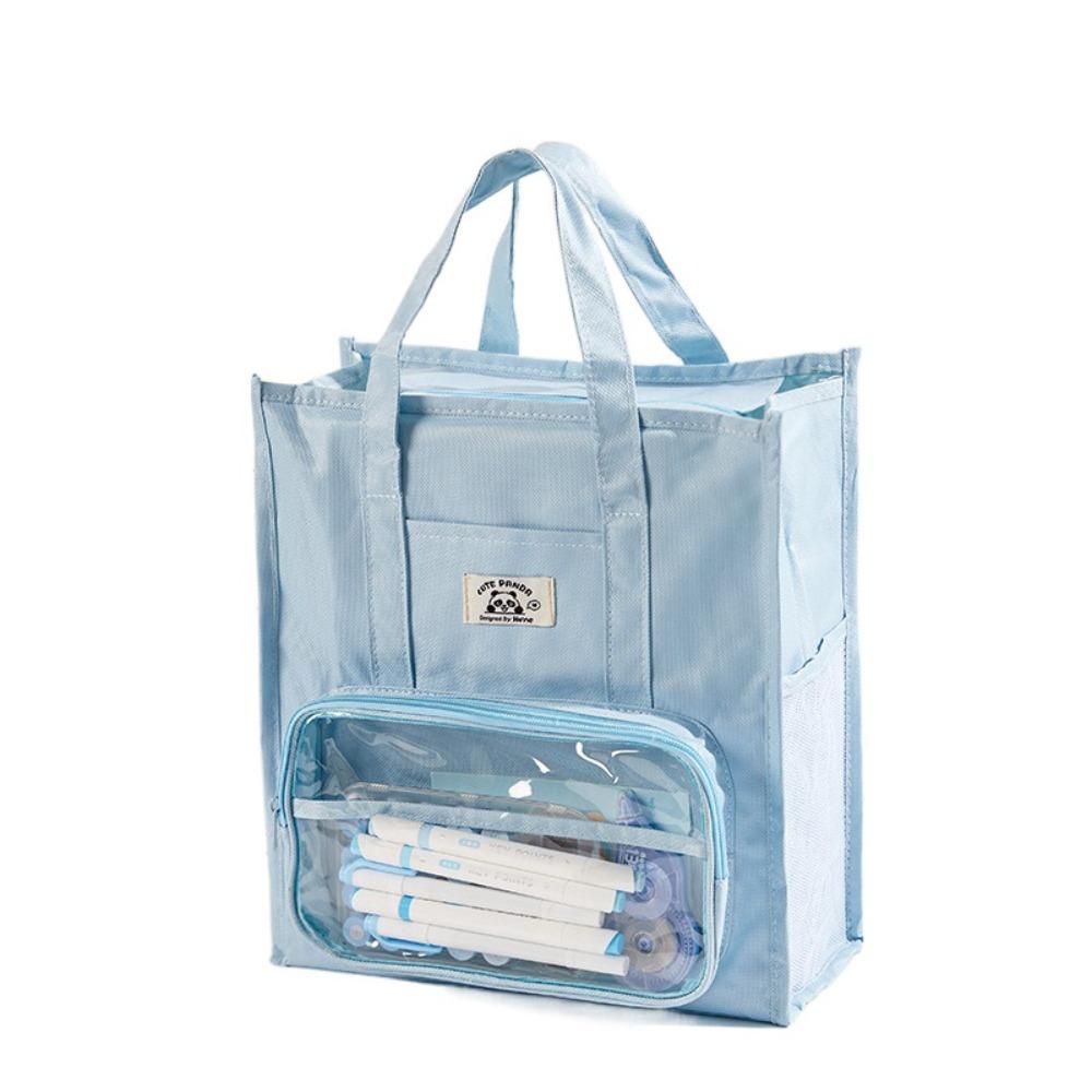 Multi Layer File Bag Solid Color Schoolbag High Quality Tutoring Bag  Students