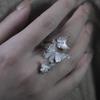 Sterling Silver Niche Design Open Ring: Korean Style, Stackable, Colorfast, Light Luxury