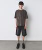 INSILENCE Faded Graphic T-Shirt Brown