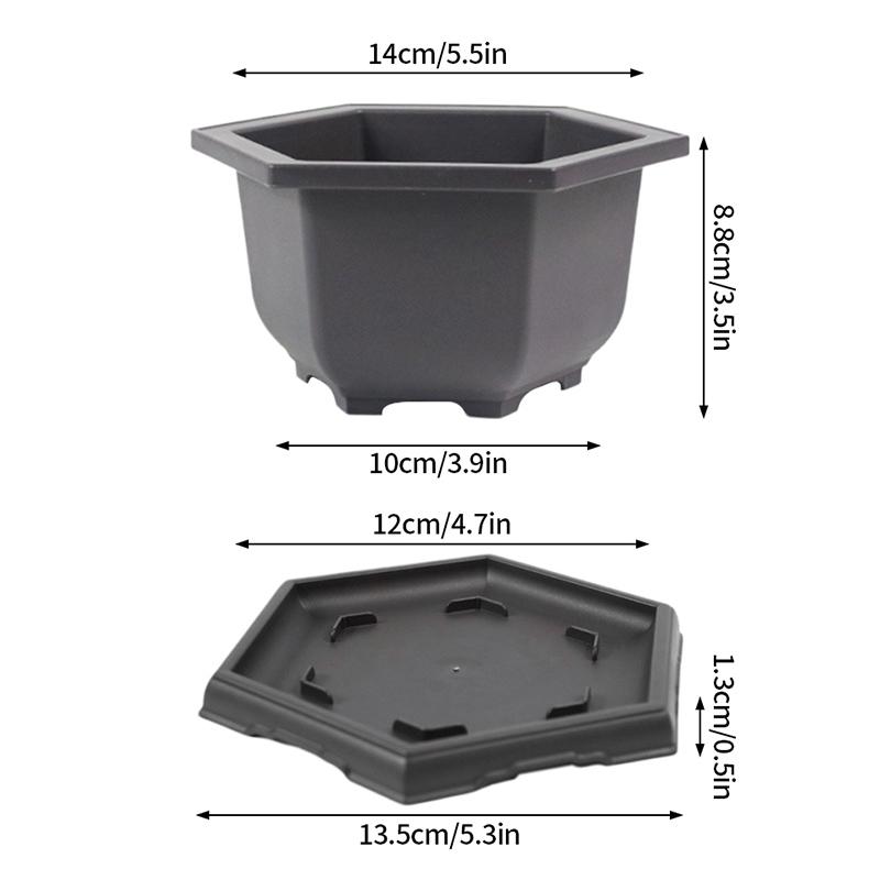 Bonsai Pot Imitation Purple Clay Flowerpot Plastic Plantpot Landscape Succulent Pot Garden Planter Gardening Macetas Para Planta