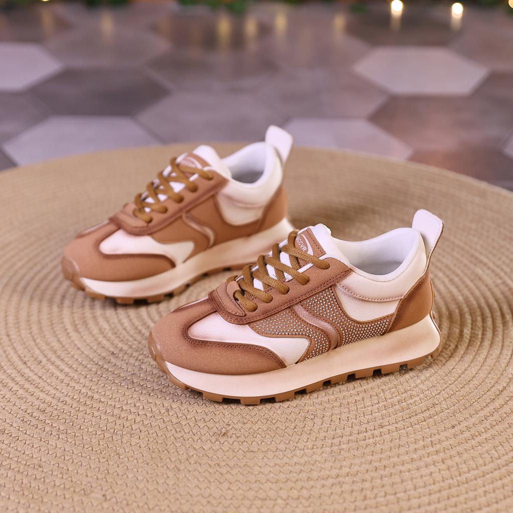 Fashion High Appearance Level Thick Sole Color Matching Fashion All Comfortable Non-slip Breathable Sports Wear-resistant Women's Shoes