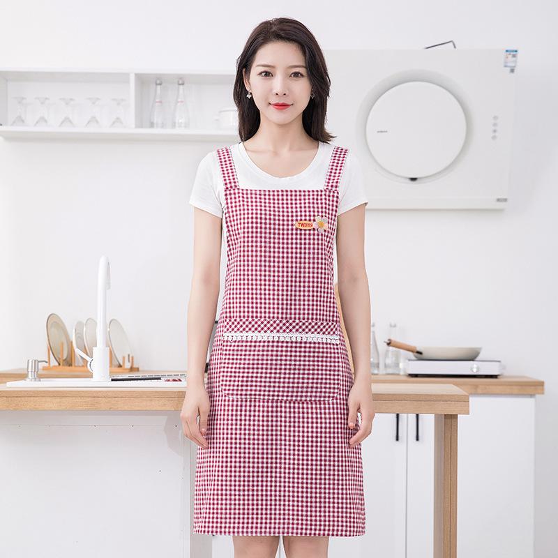 Breathable Korean Style Oil & Stain-Proof Apron with Fashion Straps