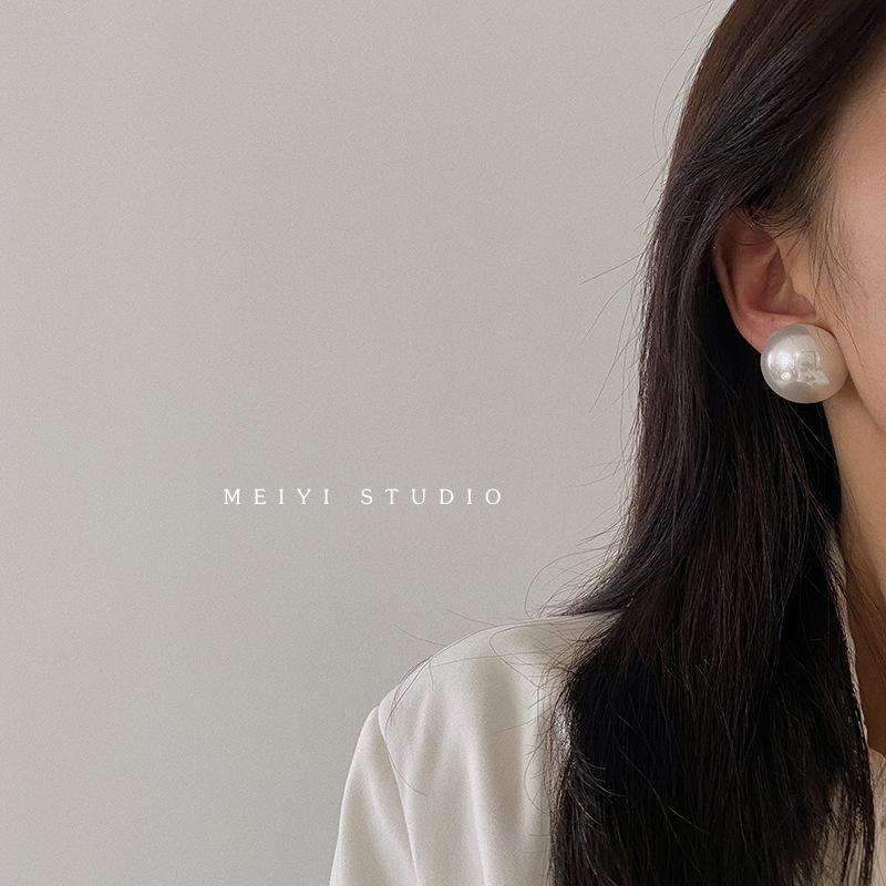 925 Silver Retro Pearl Earrings - Classic Japanese & Korean Style