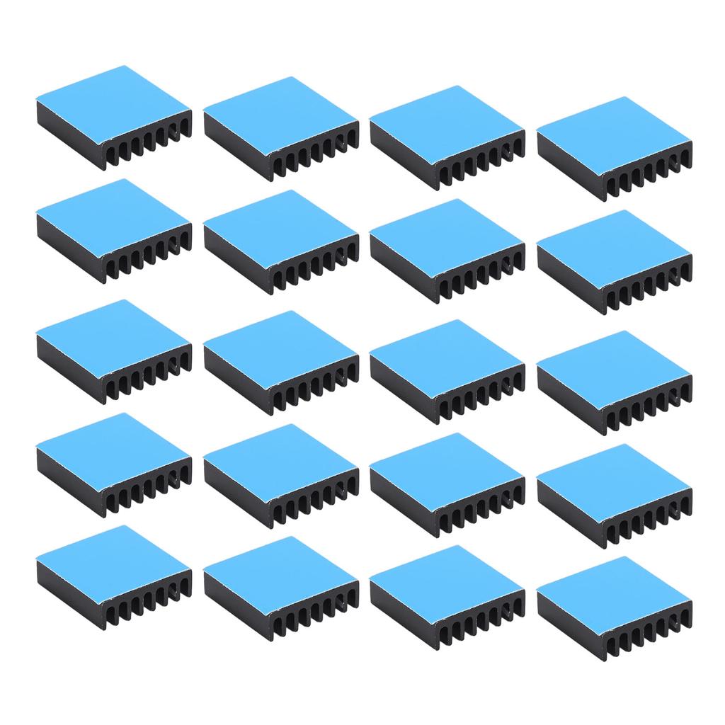 20pcs Heat Sinks Mini Black Aluminum Electronic Component Heatsinks for PC Chips IC Power Supplies