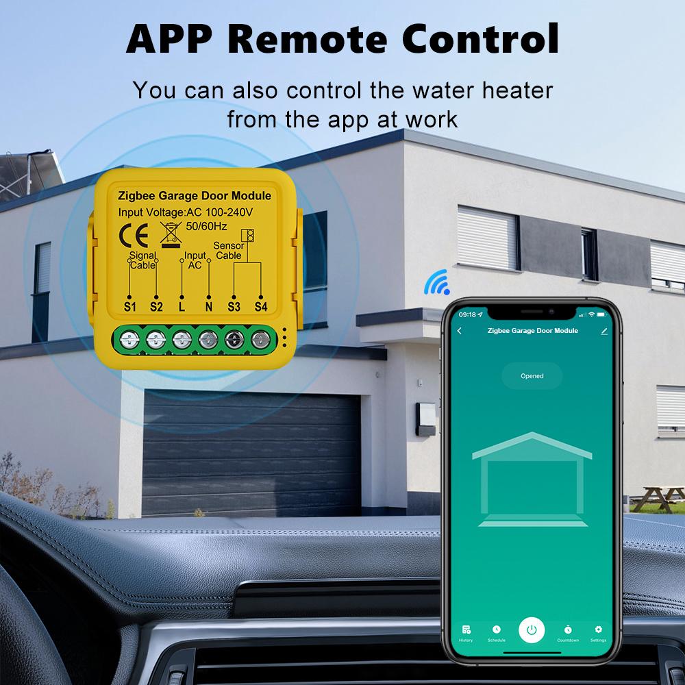 Tuya ZigBee3.0 Garage Door Control Smart Garage Door Switch Opener Controller Voice Works with Alexa Google Home Smart Life APP