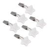 6Pcs Tablecloth Weights Marble Stainless Steel Small Size Waterproof Rustproof Durable Clip On