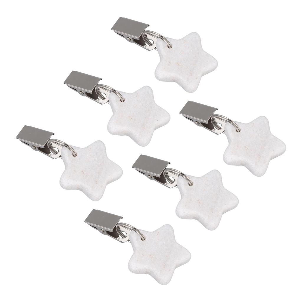 6Pcs Tablecloth Weights Marble Stainless Steel Small Size Waterproof Rustproof Durable Clip On