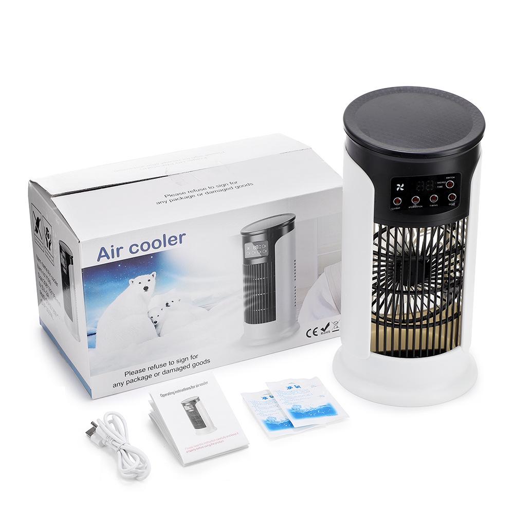 

USB Desktop Air Conditioner: 7-Color Light, Humidifier, Timer, Circulation Fan Y099 белый
