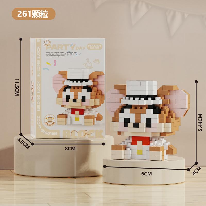 MINISO Sanrio Παιχνίδια Τουβλάκια Δόμησης Μικρο Διαμαντένια Τουβλάκια Disney Hello Kitty Kuromi Πάντα Μπλοκ Montessori Για Παιδιά Δώρα