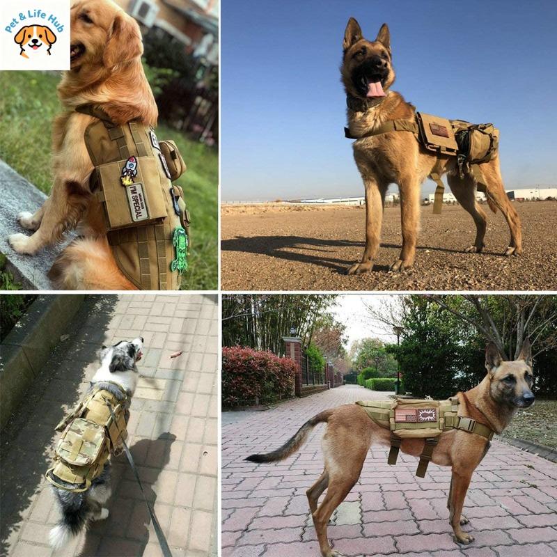 Tactical Camouflage Dog Harness Leash Set Military Training Vest for German Shepherd Malinois Working Dogs Pet Supplies