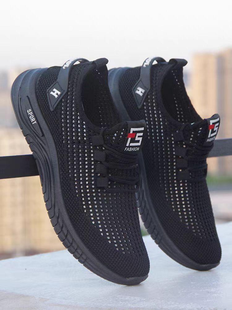 Men's soft leather casual sports shoes black dirt-resistant waterproof lightweight comfortable soft sole