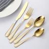 20pcs Cutlery Set Checkered Pattern Mirror Finish Smooth Edge Stainless Steel Fork Spoon Set
