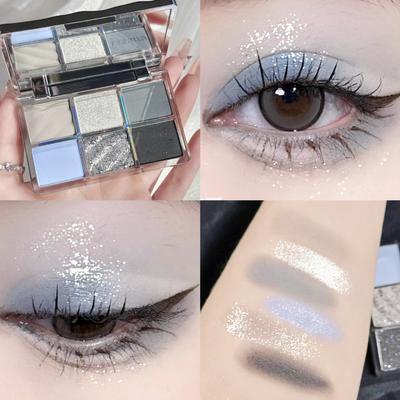Sechsfarbige Lidschattenpalette, matt perlmuttartiger, feiner Schimmer, aufhellender Schatten, langanhaltendes Make-up und umfassende Farbentwicklungspalette