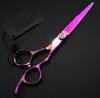6.0" Pink Plum Blossom Hairdressing & Barber Scissors with Straight and Serrated Shears, Customizable LOGO