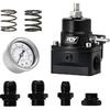 Adjustable Fuel Pressure Regulator Kit 3-70PSI With AN8 Feed Port And AN6 Return Port (Black)