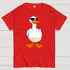 Duck! Funny Cotton Summer Casual Cool Loose T-Shirt