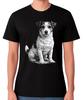 Jack Russell Terrier T-Shirt Realistic Small Dog Gift Unisex Tee