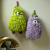 Handtuch für Küche und Bad Bananen-/Erdbeerförmiger Hängewaschlappen Chenille-Tücher Weiches Saugfähiges Handtuch