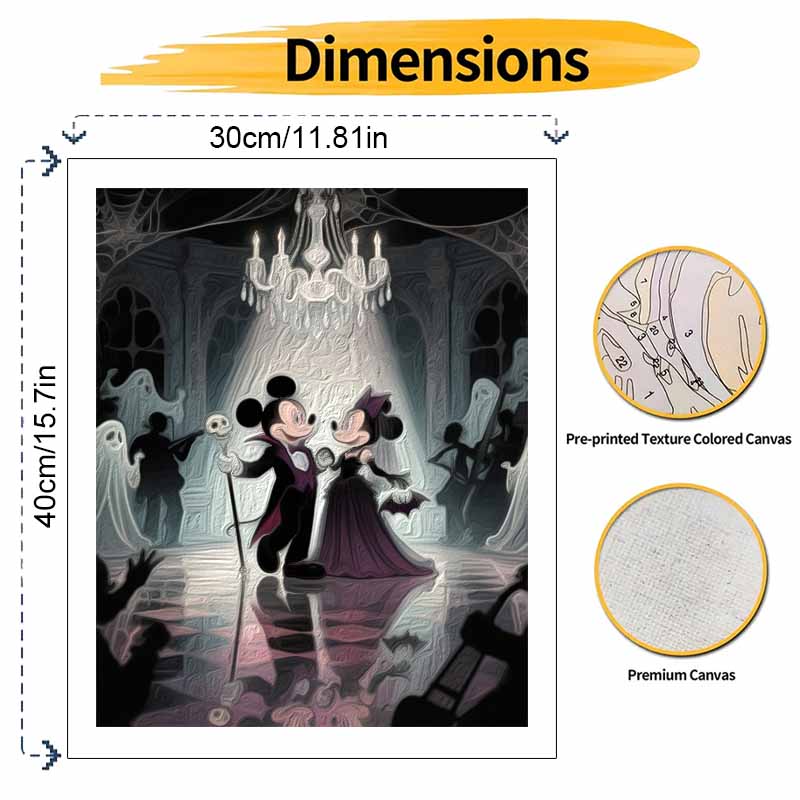 Disney Mickey and Minnie Wedding Painting Art Kit. Handmade Diy Painting Home Decoration Gifts