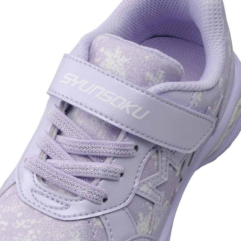 Shunsoku Sneakers for Long Beautiful LEC cm Kids, Girls, Lightweight, Feet, Legs, 16-23cm, 2E, 7860, Lavender, 16.0