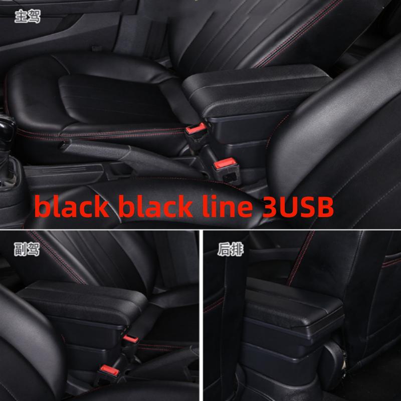 For Peugeot 206 /207 Armrest Box Interior Parts Car Central Content With Retractable Cup Hole Large Space Dual Layer USB DOMEN