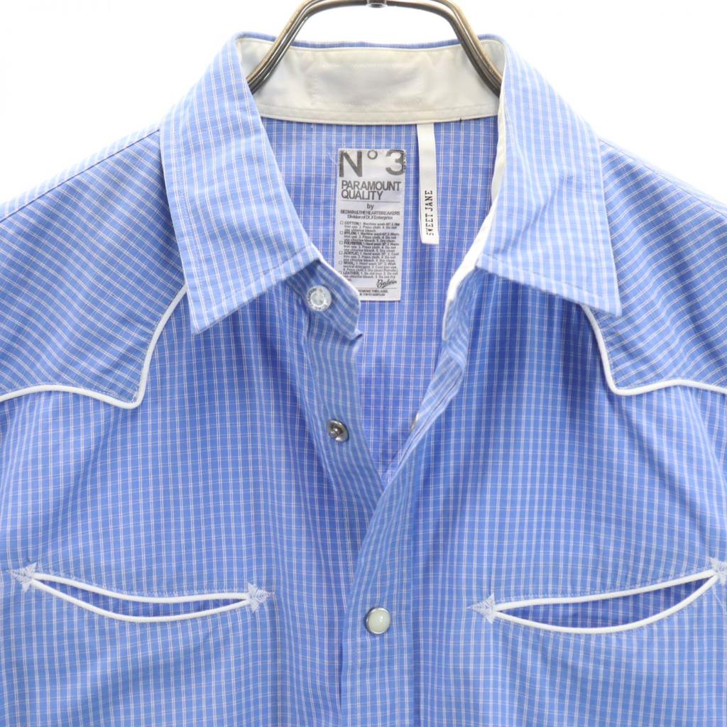 BEDWIN & THE HEARTBREAKERS Made In Japan Check Pattern Long Sleeve Western Shirt Men's Used