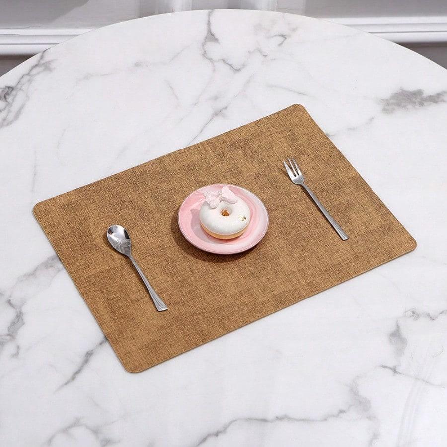 Nordic style simple table mat leather placemat creative western dinner mat waterproof insulation mat