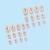 24x Uñas Postizas Otoño Invierno Forma de Almendra Cobertura Completa Uña Falsa Brillante Uña Adhesiva Uña Acrílica Brillante