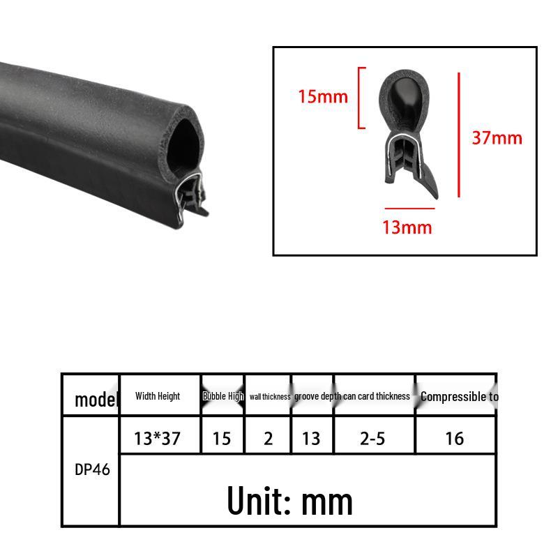 High-Temperature Resistant U-Shaped Rubber Sealing Strip for Dustproofing Electrical Cabinets and Car Doors