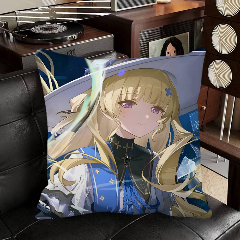 Phoebe Wuthering Waves Game Pillow Case Square Pillow Bedroom Sofa Leisure Comfort Cushion Car Home Decoration