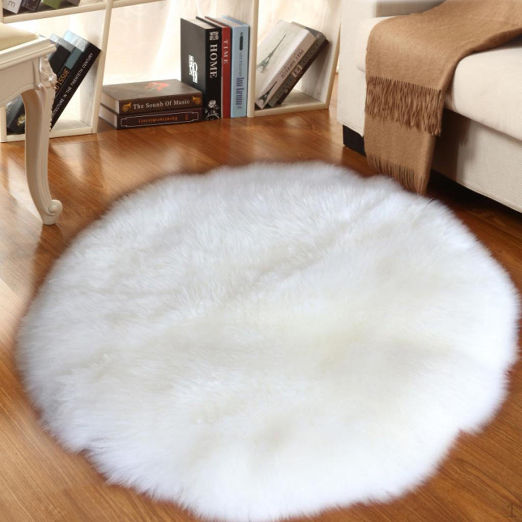 Soft Carpet Dia. 40cm Furry Seat Cushion Great Gift Home Floor Mat