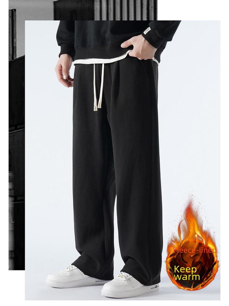Herren Winter Doppelseitiges Fleece Verdickte Sportliche Freizeit Hose