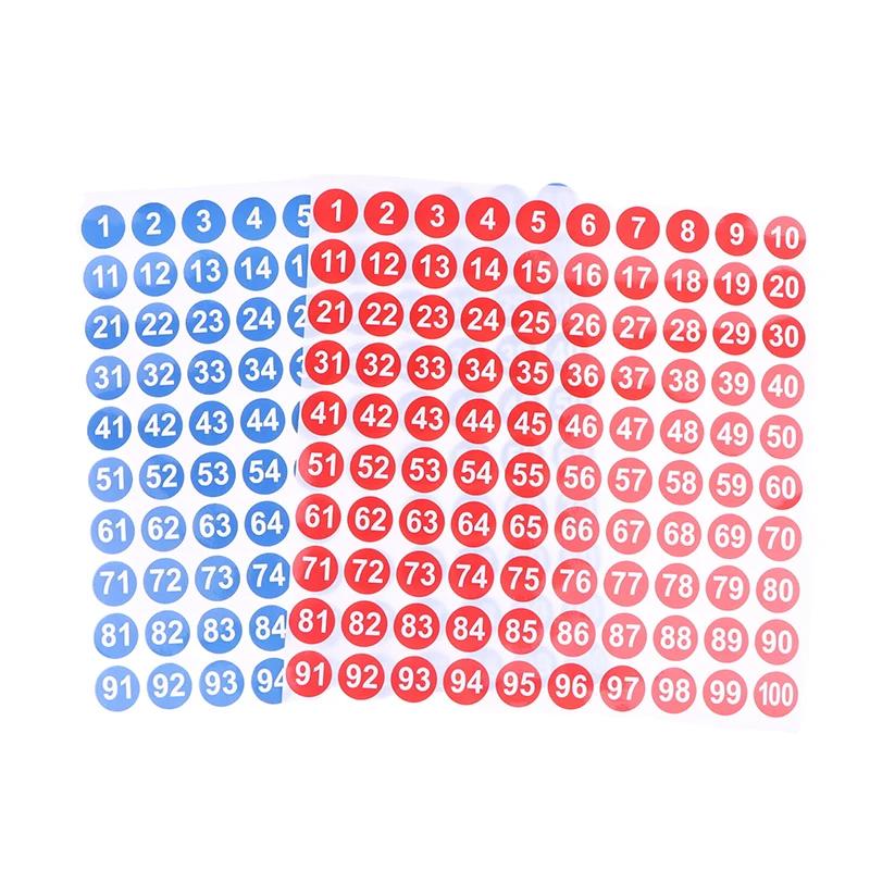 5 Ark Nummerklistermärken 1-100 Etikett Nummerklistermärke För DIY Hantverk Nagellack Limflaska Scrapbooking Dagbok Kontorsmaterial