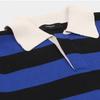 KANGOL Stripe Open Collar Knit Blue 1881