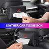 Leather Car Interior Tissue Box Holder Seat Back Storage Bag for Mitsubishi Outlander ASX Pajero Sport L200