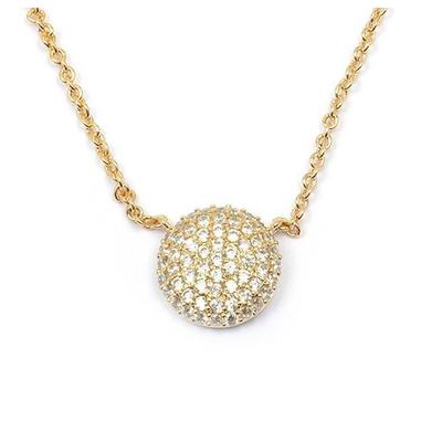 [L4351] - Gold-Plated 'Goddess' White Gold Necklace - 10 Mm