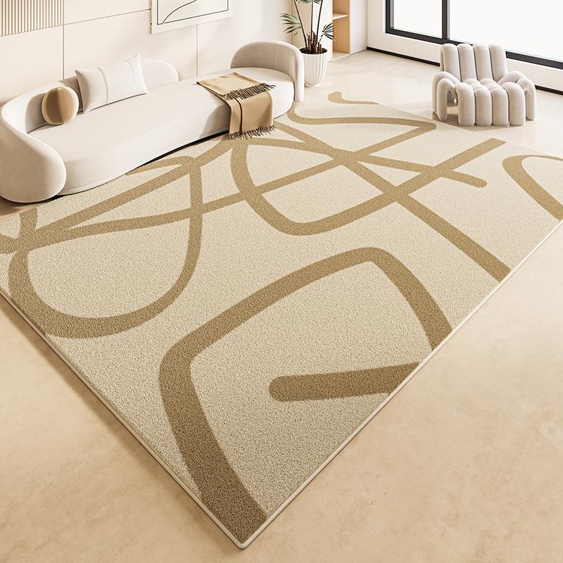 Minimalist Line Living Room Decoration Plush Carpet French Style Rugs for Bedroom Home Washable Lounge Rug Fluffy Soft Floor Mat
