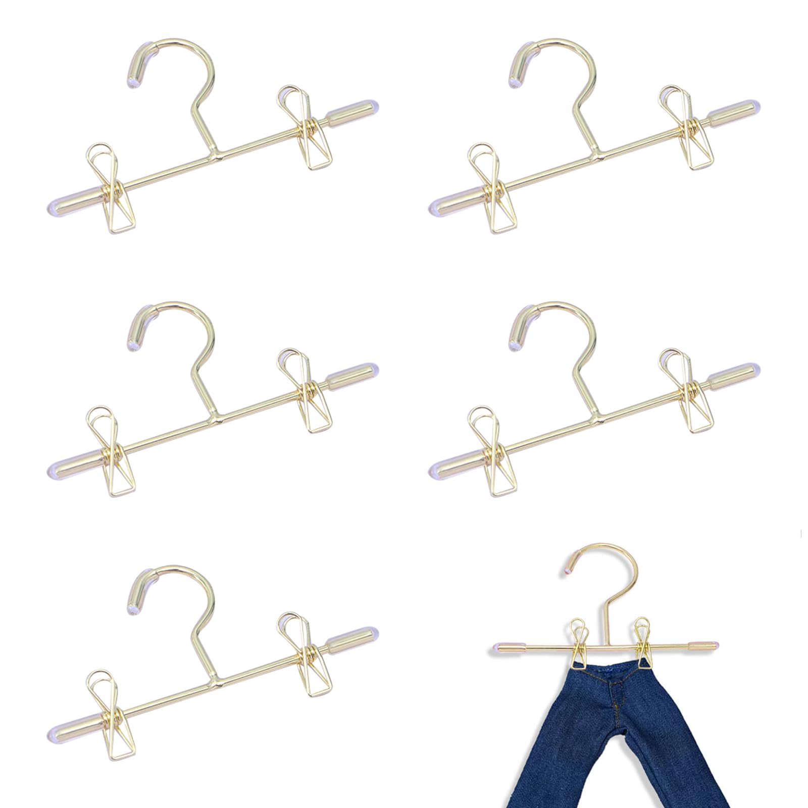 Вешалки для кукол PAVIKE 5-Pack Мини-вешалки для одежды кукол Мини-стойка для одежды кукол Вешалка для хранения кукол Аксессуары для мебели кукол для кукольного домика 4290₽