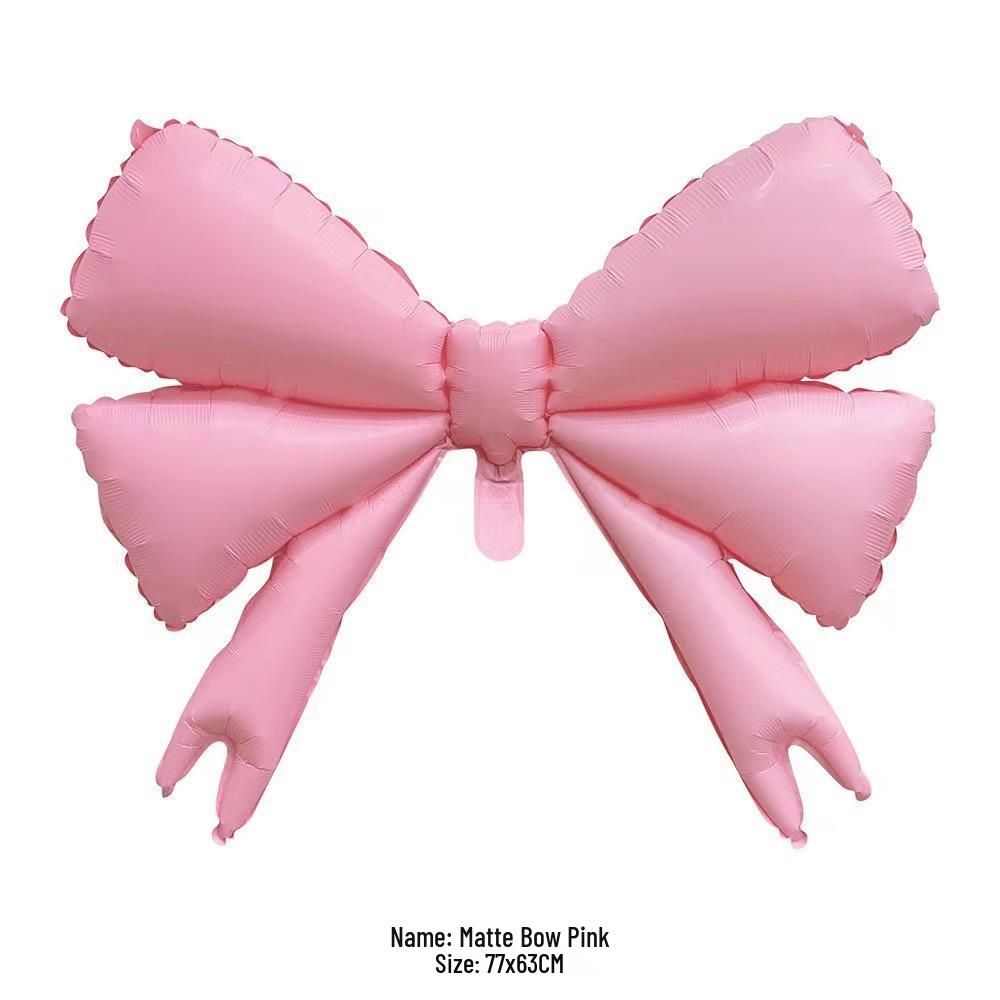 Korean-Style Macaron Color Bow Balloons for Baby Birthday Party Decor