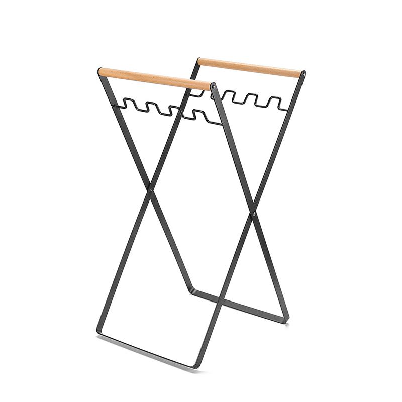 Venkovní skládací stojan na odpadky Kempingový sběr odpadků Stojan na podporu plastových sáčků Kempingové grilování Podpora sáčku na odpadky