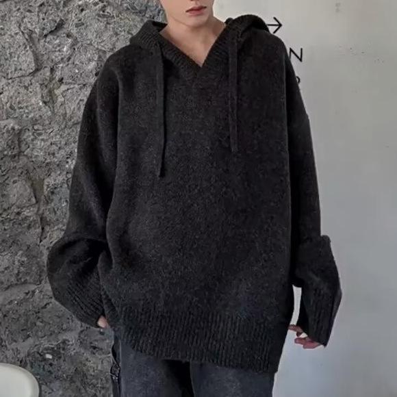 Men's American College Style Hoodie & Sweater Set - Autumn/Winter High-End Knitwear