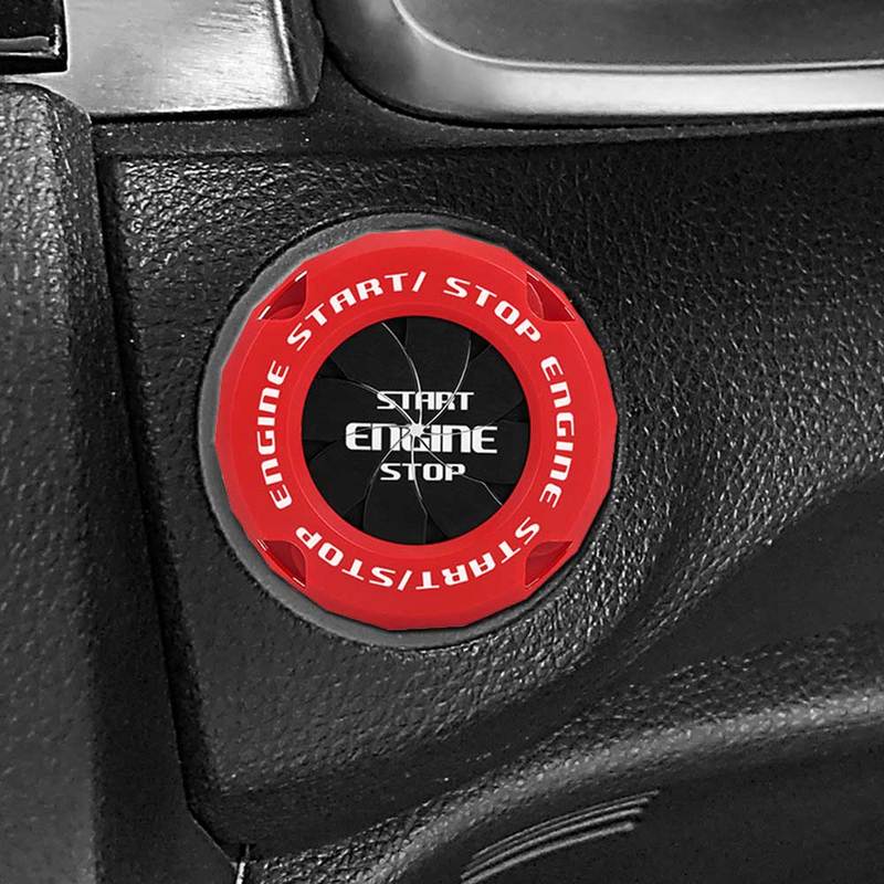 1x Car Interior Accessories Car Engine Start Stop Styling Switch Decoration Cover Car Engine Ignition Push Button Protection Cap