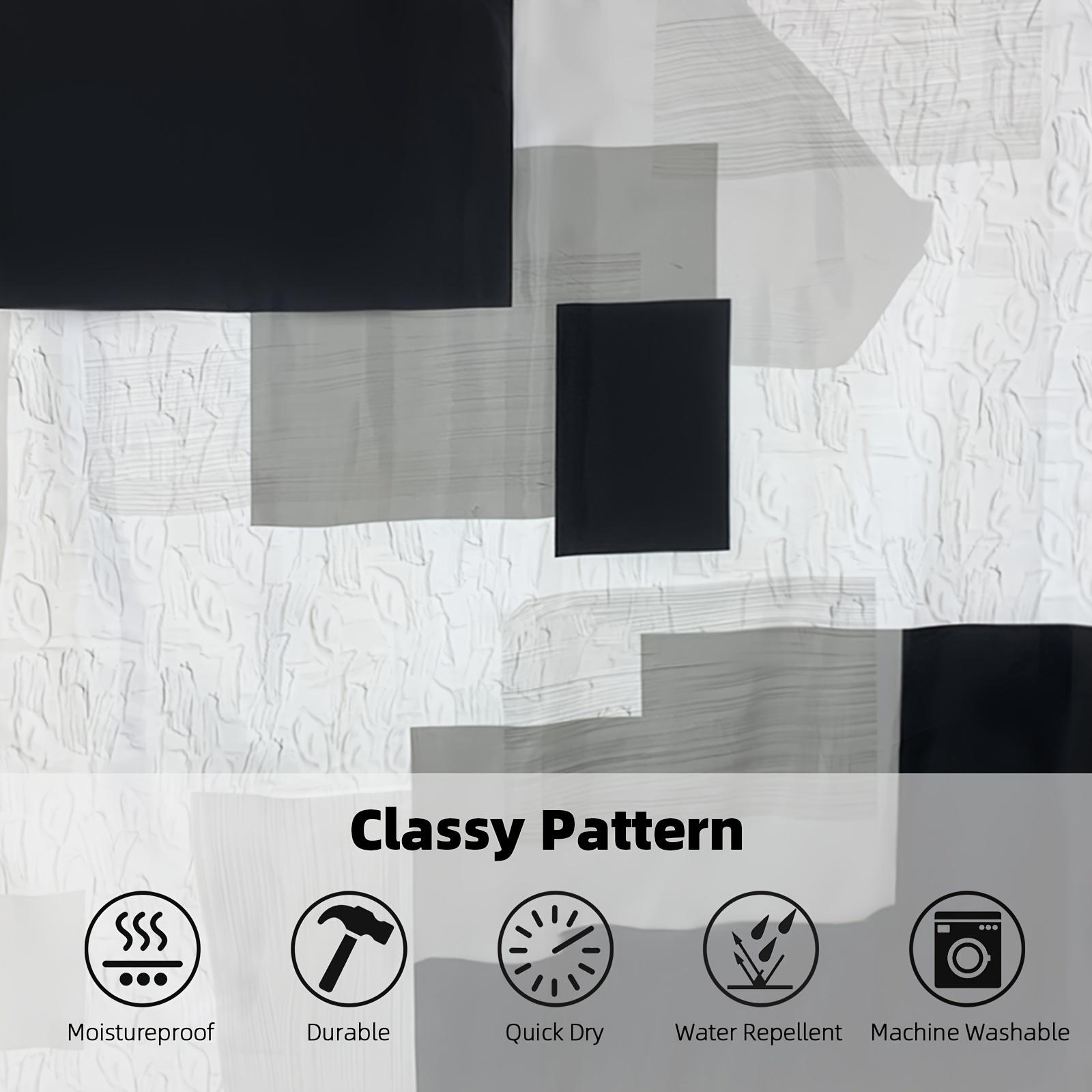 4 шт. роскошные геометрические наборы занавесок для душа — фото 8