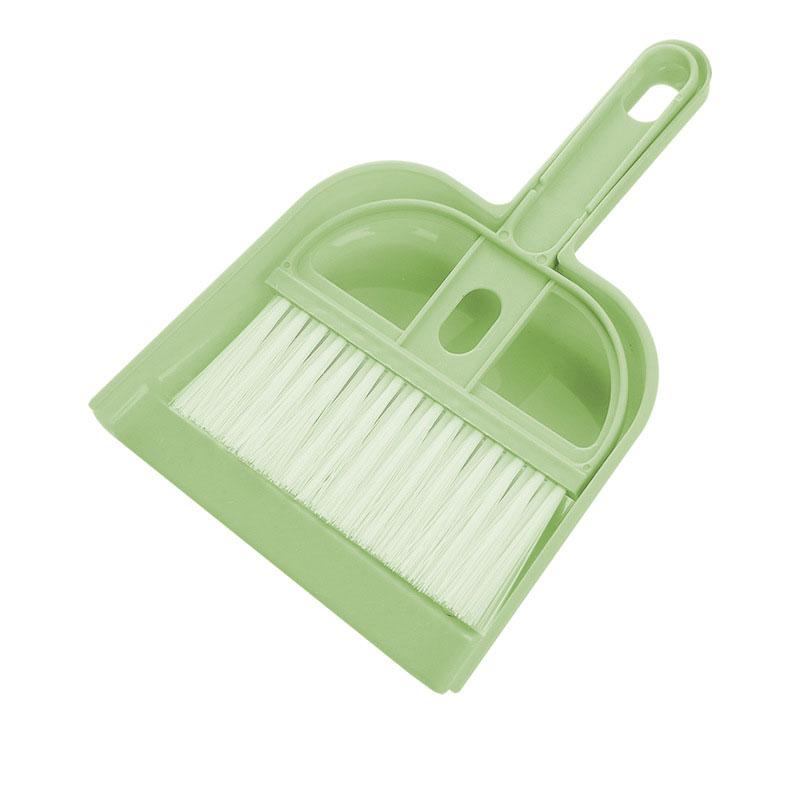 

Набір Міні-щітка Маленька мітла Совки Настільний підмітальщик Лопатка для прибирання сміття зелений