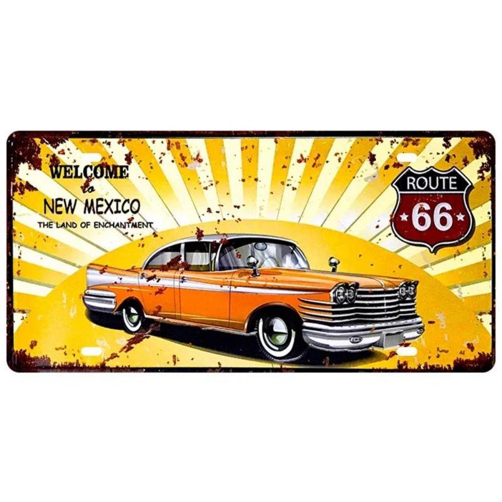 Vintage Pin Up Metal License Plate Sign 15x30cm